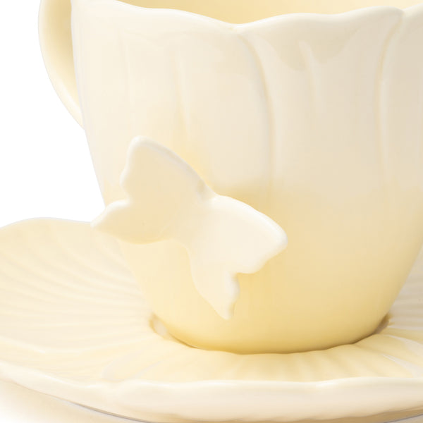 ペタルフリル カップ&ソーサー イエロー