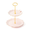 ペタルフリル 2段 ケーキスタンド ピンク