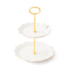 ペタルフリル 2段 ケーキスタンド ホワイト