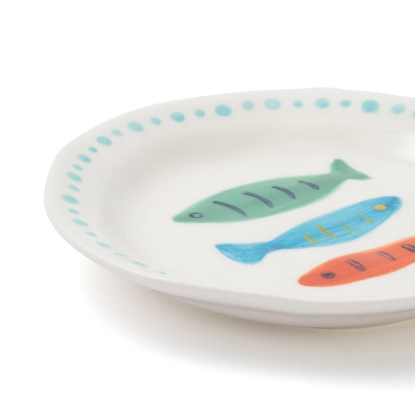 Caleca カレカ ハンドペイント フィッシュプラッター プレート 2枚セット Caleca カレカ ハンドペイント フィッシュプラッター プレート 2枚