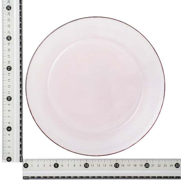 カラーガラス プレート M ピンク