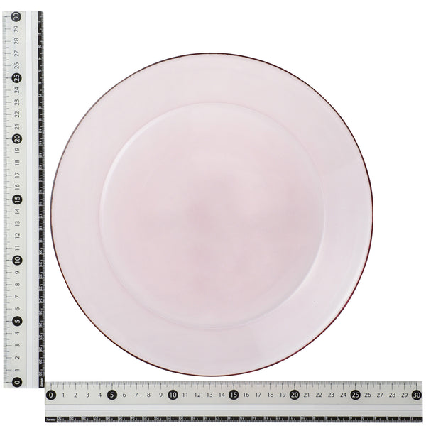 カラーガラス プレート L ピンク