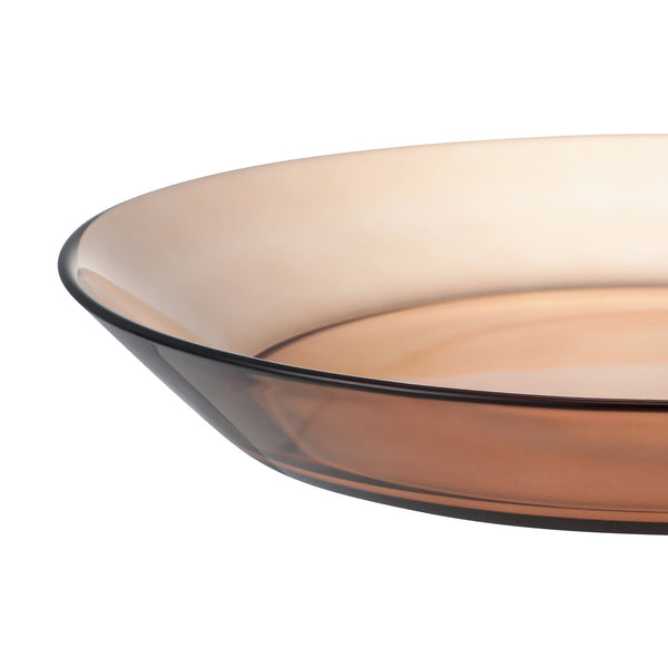 カラーガラス プレート L ブラウン