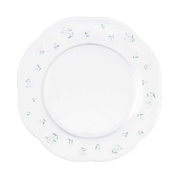 フラワーガラス プレート ホワイト