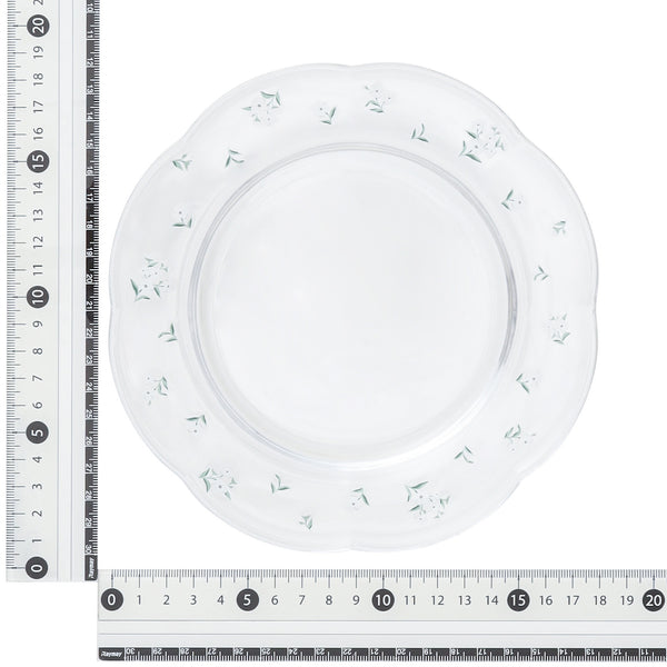 フラワーガラス プレート ホワイト