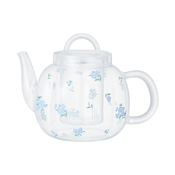 フラワーガラス ティーポット ブルー | Francfranc（フランフラン
