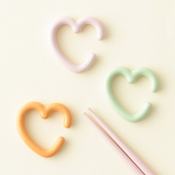 ハート箸置き ピンク