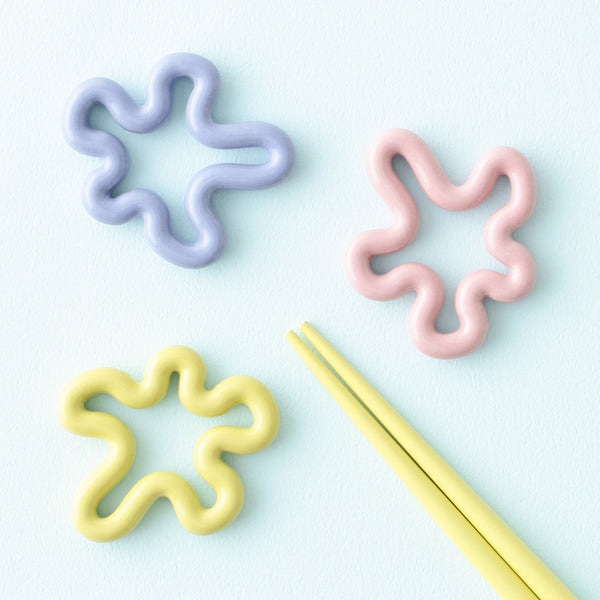 フラワー箸置き パープル