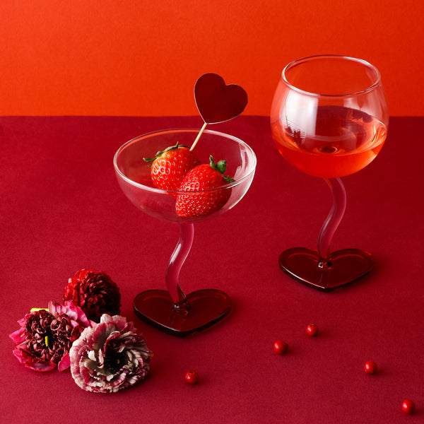 ハートデザートグラス レッド | Francfranc（フランフラン）公式通販