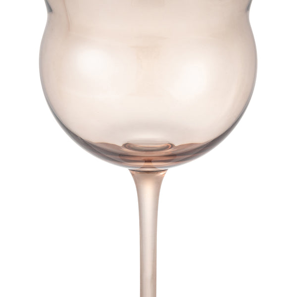 もこもこ ワイングラス ブラウン