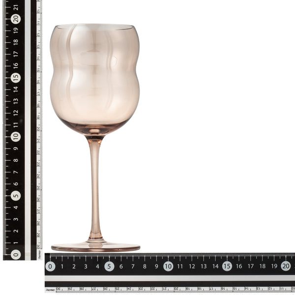 もこもこ ワイングラス ブラウン