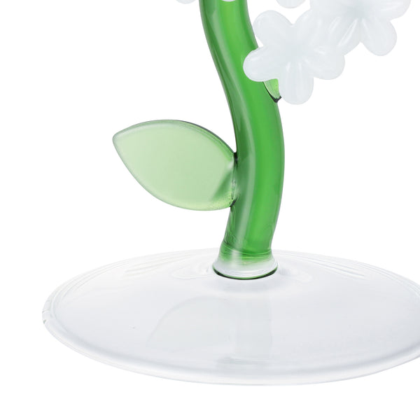 フラワーステム デザートグラス ホワイト