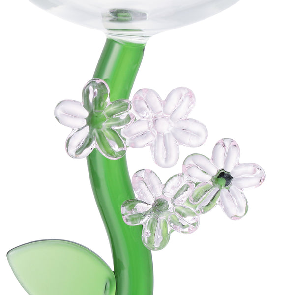 フラワーステム デザートグラス ピンク