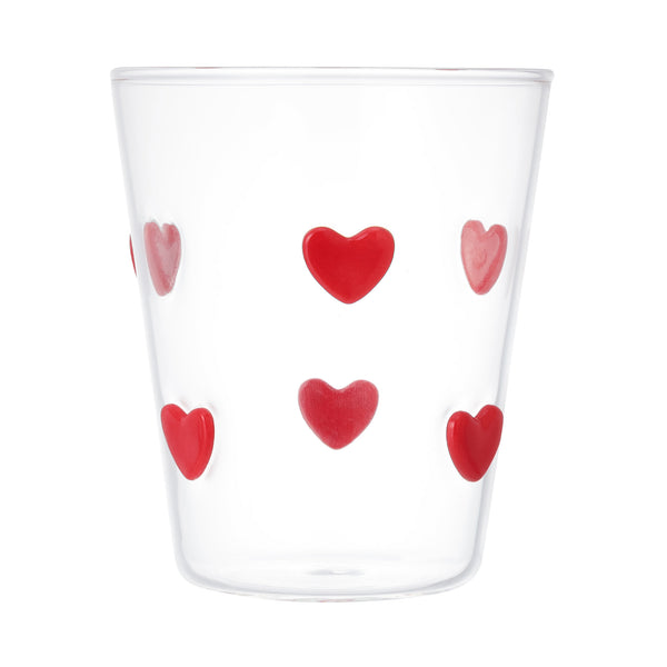 ドットハート タンブラー レッド