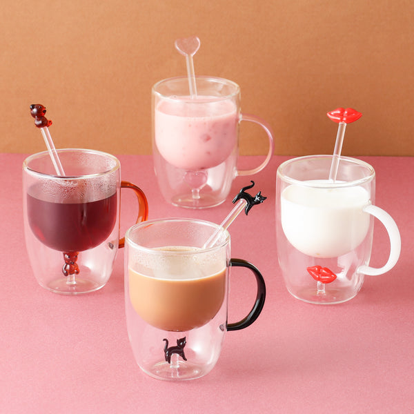 モチーフ ガラス マグ ねこ