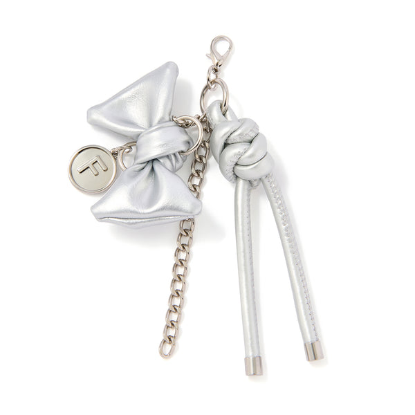 チャーム リボン シルバー