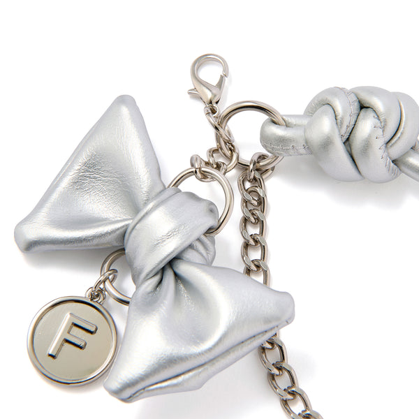 チャーム リボン シルバー