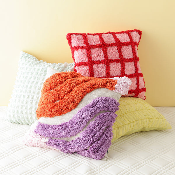 タフトドローイング クッションカバー 450×450 マルチ（B-004