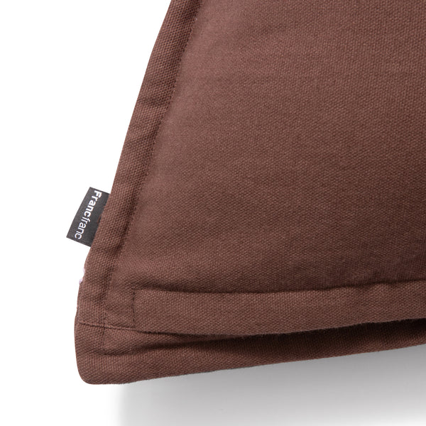 チェックステッチ クッションカバー 45×45 ブラウン（117）