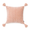 シェニールストライプ クッションカバー 45×45 ピンク（057）