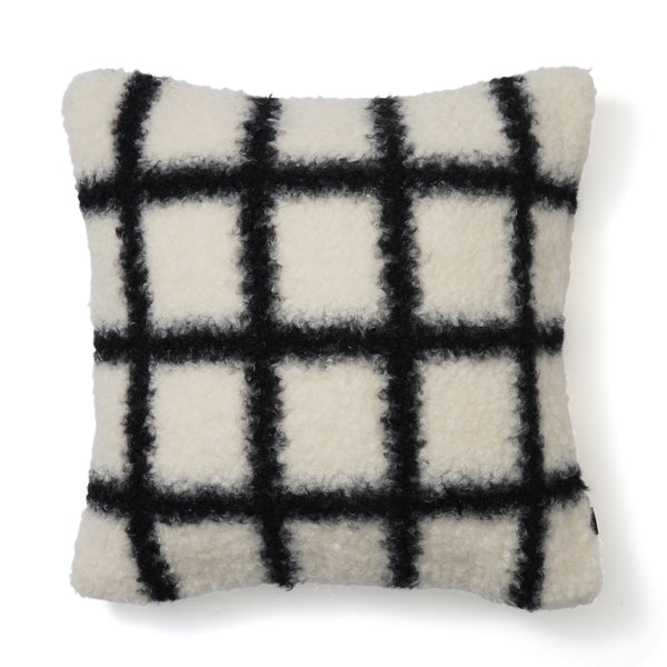 チェックボア クッションカバー 45×45 ホワイト（038） | Francfranc