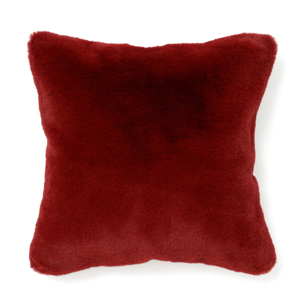 ファー  クッションカバー 450×450 ダークレッド（B-046）