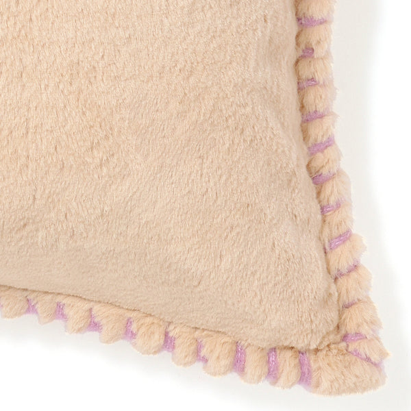 ファー クッションカバー 45×45 アイボリー（F-015）