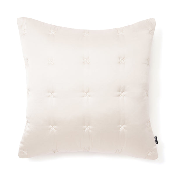 シャイニークロスキルト クッションカバー 450×450 アイボリー（B-081）