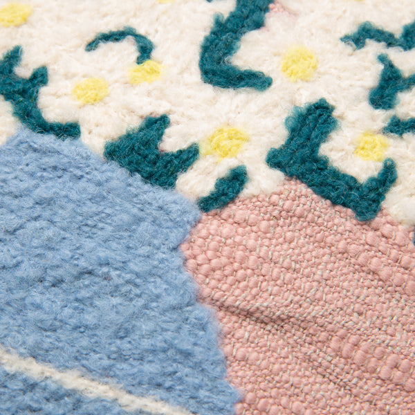 アートEMBフラワー クッションカバー 450×450 マルチ（049）