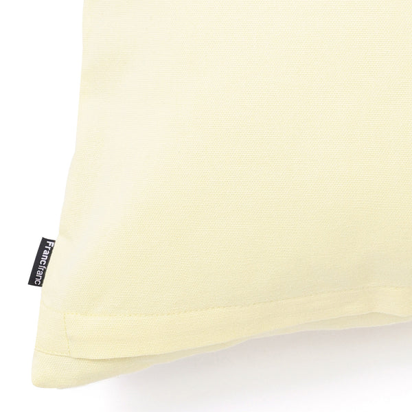 ジオメトリックキルト クッションカバー 450×450 ライトイエロー（040）