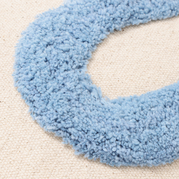 タフトドローイング クッションカバー 450×450 ブルー（A-002