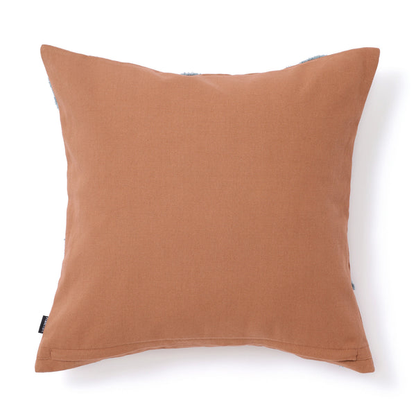 タフトドローイング  クッションカバー 450×450 ブラウン×ブルー（C-055）