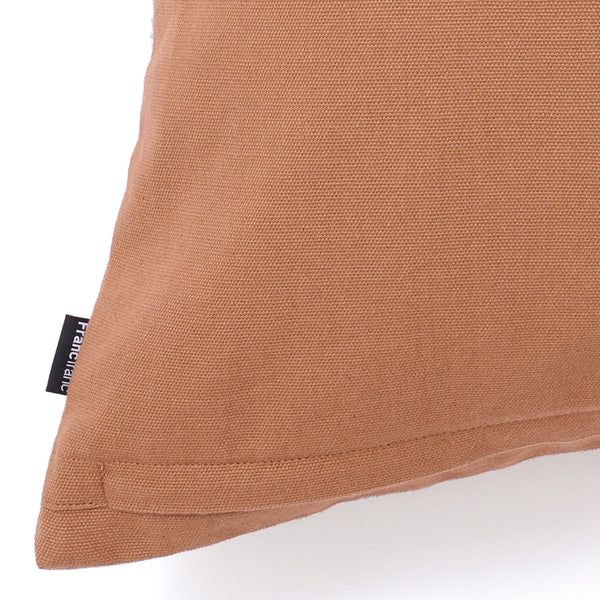 タフトドローイング  クッションカバー 450×450 ブラウン×ブルー（C-055）