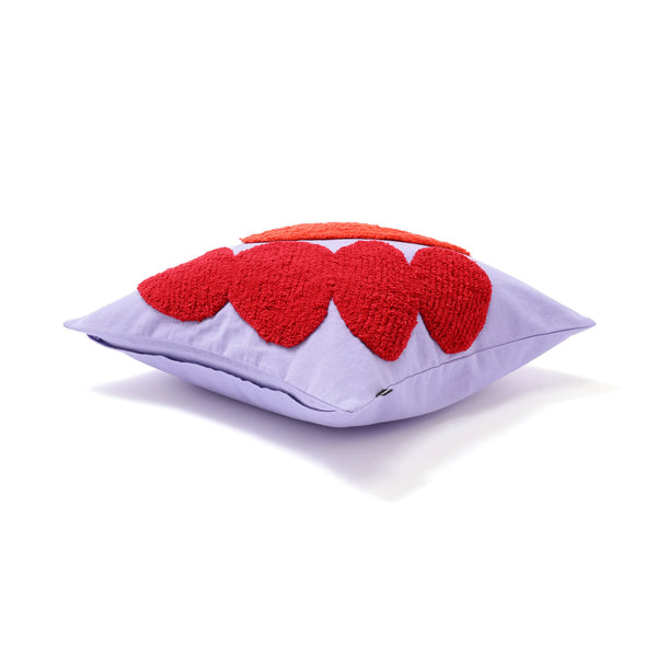 タフトアート クッションカバー 450×450 パープル（E-088