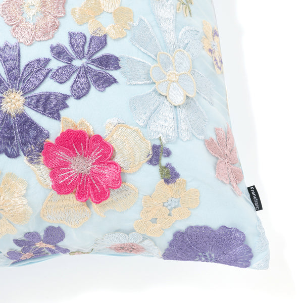 クッションカバー 刺繍 花柄 フランフラン Francfranc 2点 EMBフラワー クッションカバー 450×450 マルチ（E-048） | Francfranc