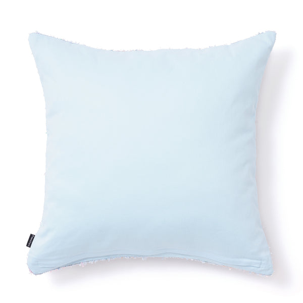 フランフラン リネンクッションカバー 3点 麻 白ブルー Francfranc ファンシーツイード クッションカバー 450×450 ブルー（A-024