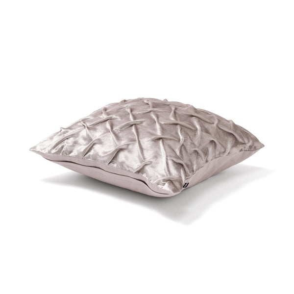 ベルベットスモッキング クッションカバー 450×450 ライトグレー（009）