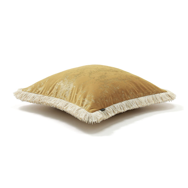 シャイニーフリンジ クッションカバー 450×450 ゴールド（089）