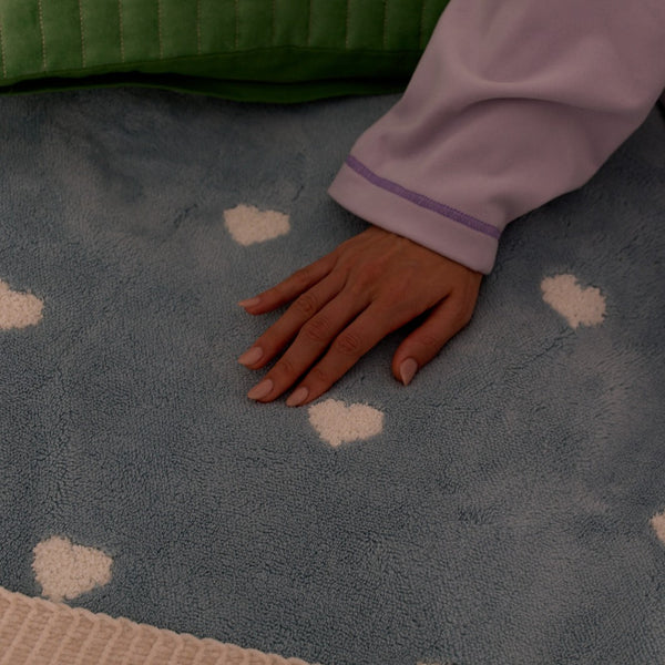 WARMY ハート まくらカバー 50×70 ブルー