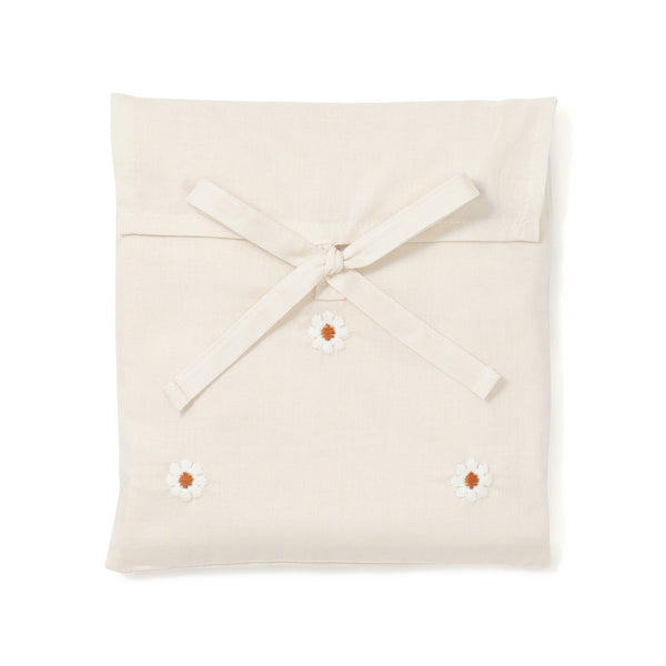 デイジーエンブロイダリー まくらカバー 700×500 アイボリー