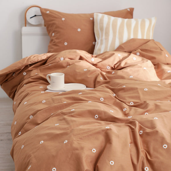 デイジーエンブロイダリー まくらカバー 700×500 ベージュ