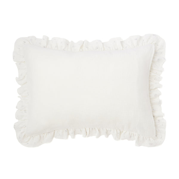 フリル ガーゼ スモールフラワー まくらカバー グレー | Francfranc