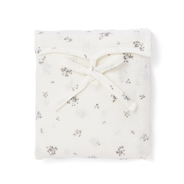 ［完売品］Francfrancフリル ガーゼ スモールフラワー 掛け布団枕カバー フリル ガーゼ スモールフラワー まくらカバー グレー | Francfranc