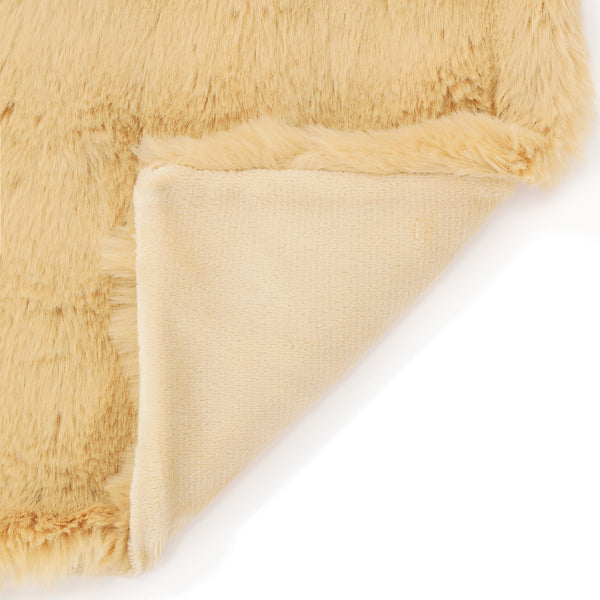 WARMY ポコモコファー 掛け布団カバー ダブル イエロー