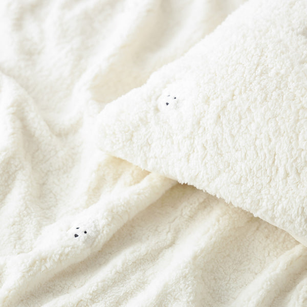 WARMY プードル×ボア 掛け布団カバー セミダブル アイボリー