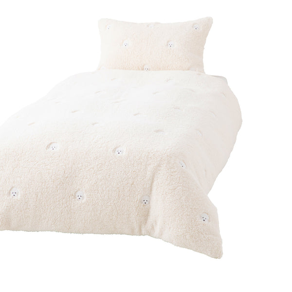 WARMY プードル×ボア 掛け布団カバー ダブル アイボリー WARMY プードル×ボア 掛け布団カバー ダブル アイボリー