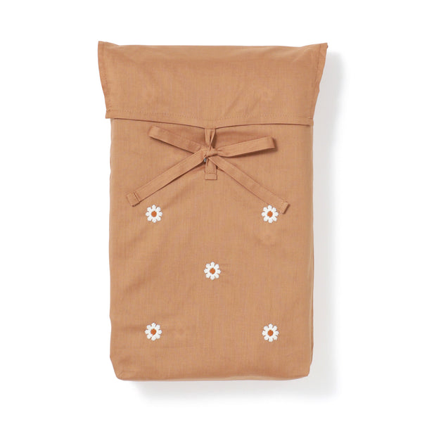 デイジーエンブロイダリー 掛け布団カバー ダブル ベージュ