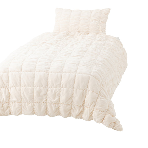 WARMY スクエアキルト 掛け布団カバー ・敷パット　シングル　アイボリー WARMY スクエアキルト 掛け布団カバー シングル アイボリー