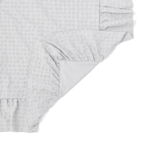 フリルチェック 寝具カバーセット シングル グレー | Francfranc