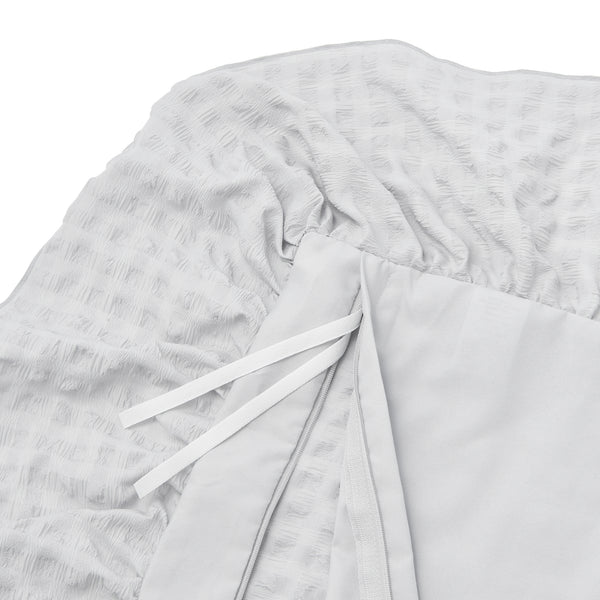 フリルチェック 寝具カバーセット シングル グレー | Francfranc